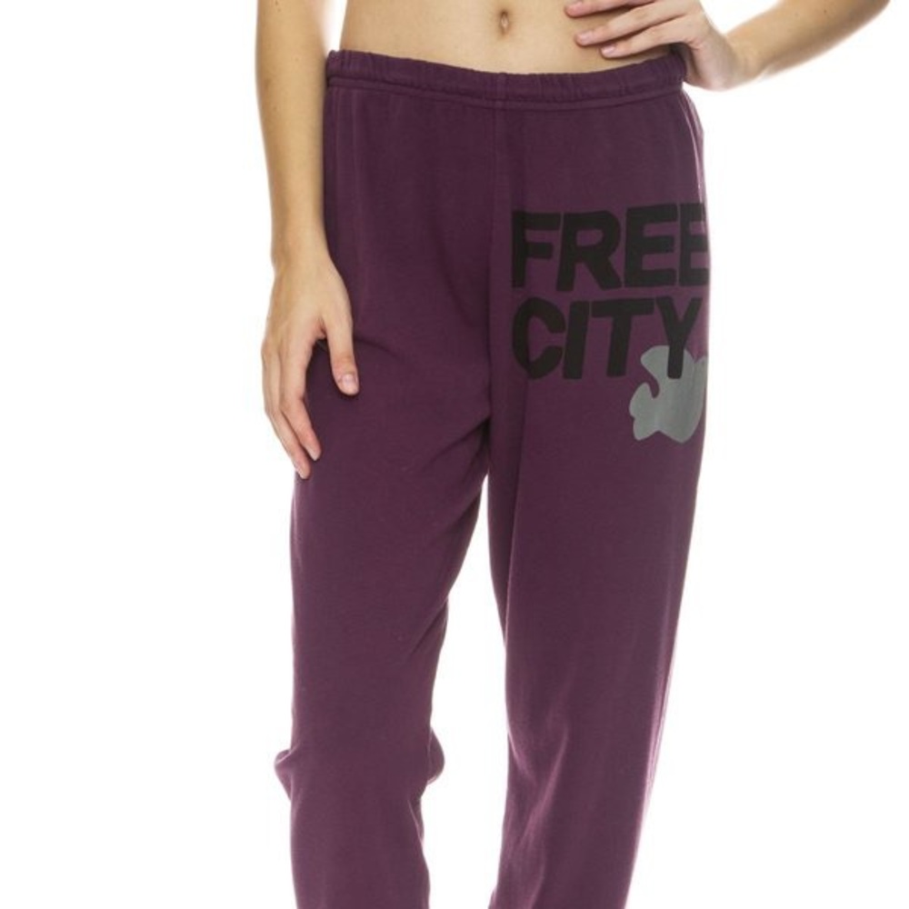 FREE CITY Sweatpants in Dark Purple